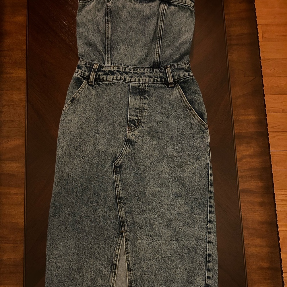 Strapless Denim Dress
